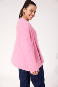 Ottawa Crop Cardigan - Pink