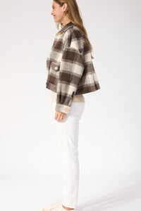 Fargo Cropped Jacket - Brown