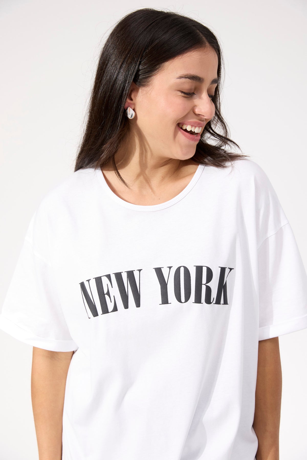 Boston Logo T Shirt - White