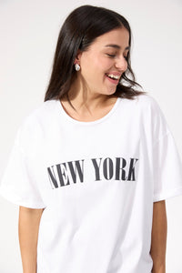 Boston Logo T Shirt - White