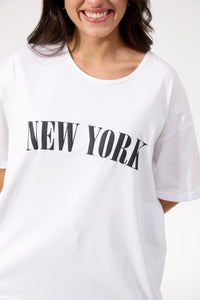Boston Logo T Shirt - White