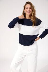 Savoie Stripe Jumper - Navy
