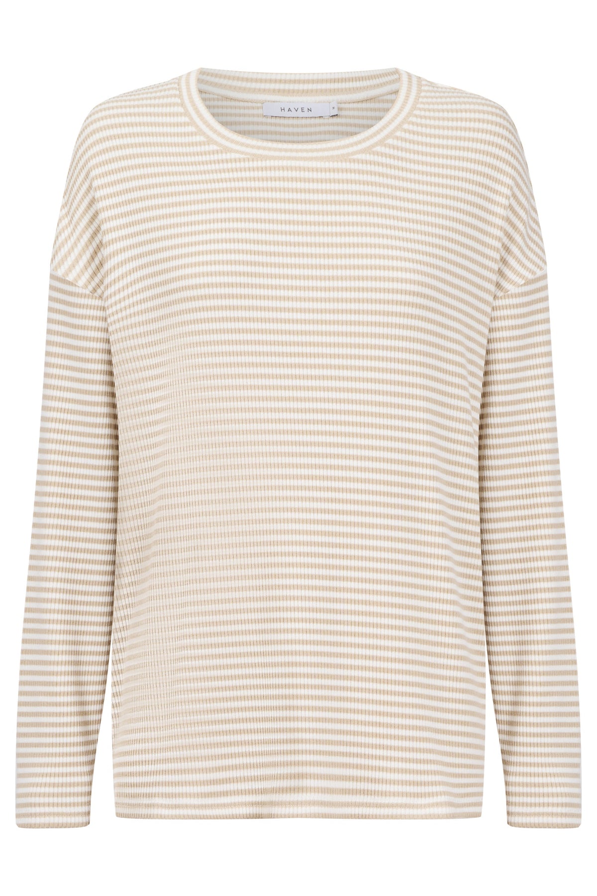Levi Stripe L/S T Shirt - Latte