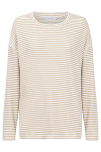 Levi Stripe L/S T Shirt - Latte