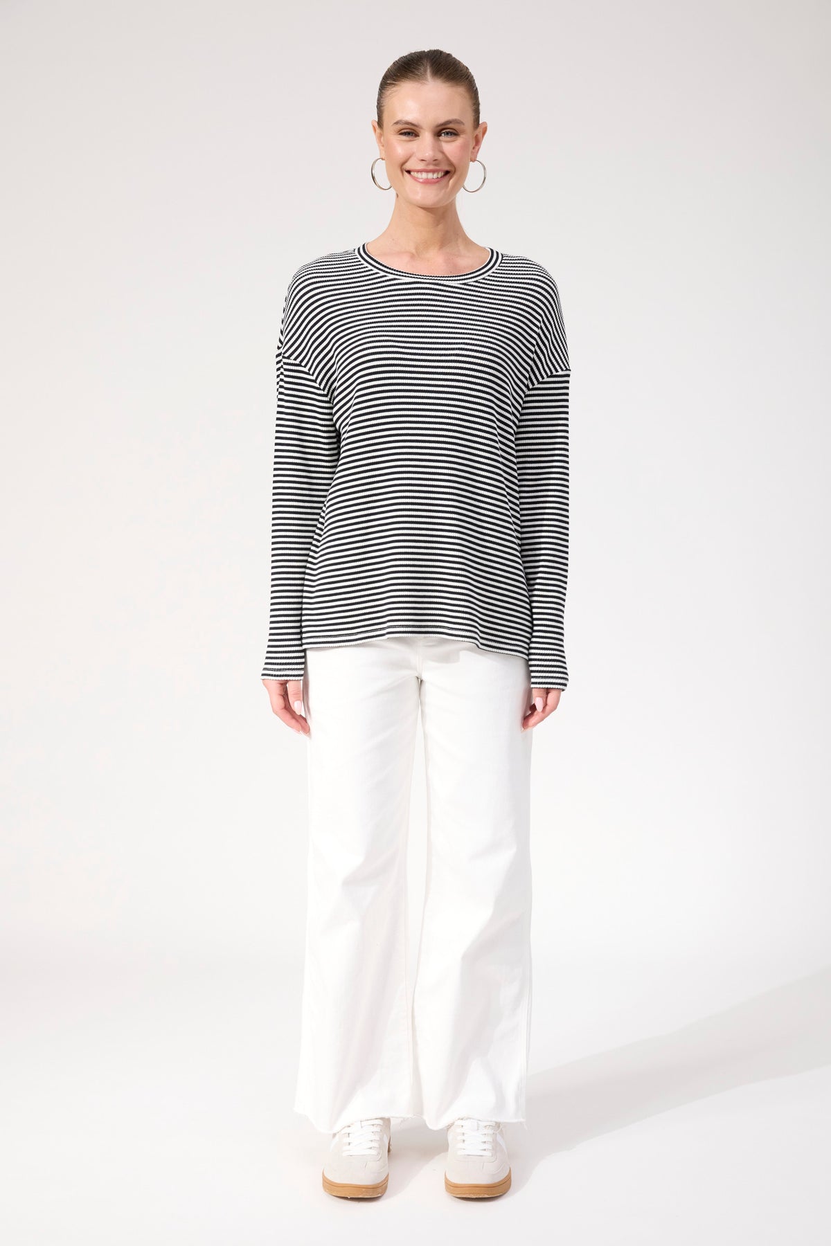 Levi Stripe L/S T Shirt - Black