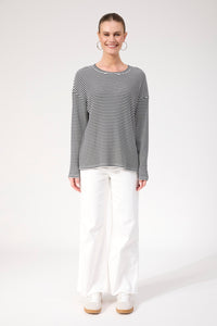 Levi Stripe L/S T Shirt - Black