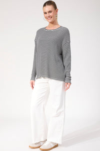 Levi Stripe L/S T Shirt - Black