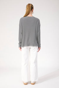 Levi Stripe L/S T Shirt - Black