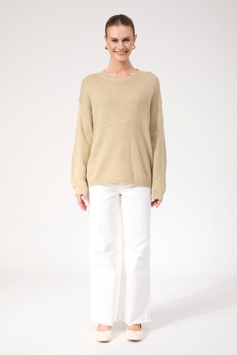 Salla Sparkle Jumper - Gold