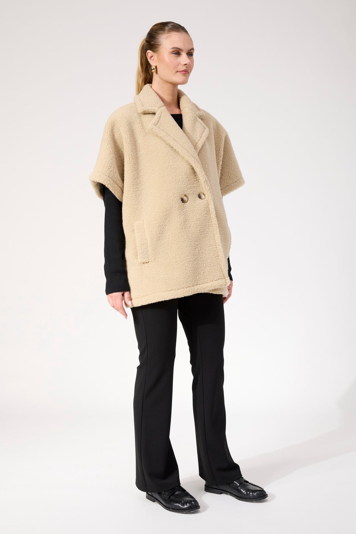 Jackson Oversized Vest - Natural