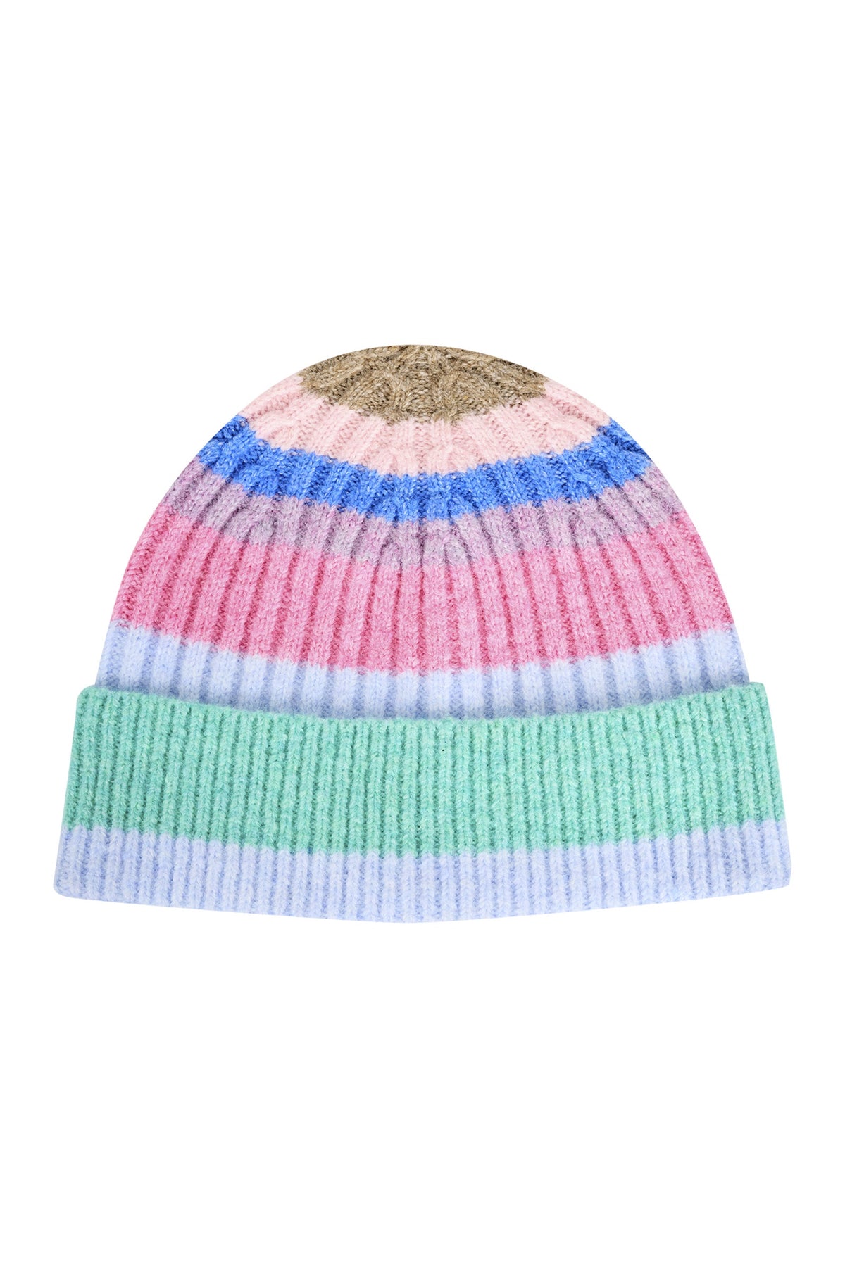 Alaska Stripe Beanie - Tan