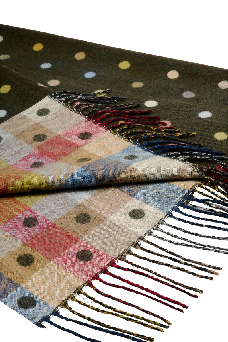 Columbus Spot Scarf - Olive