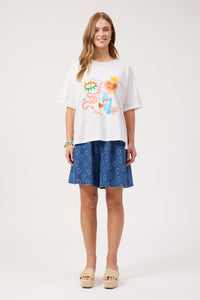 Mykonos Graphic T-Shirt - White Amor