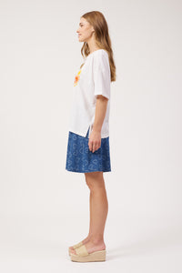 Mykonos Graphic T-Shirt - White Amor