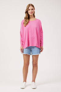 Elba Heart Long Sleeve T-Shirt - Pink