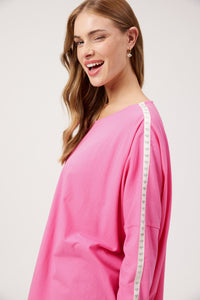 Elba Heart Long Sleeve T-Shirt - Pink