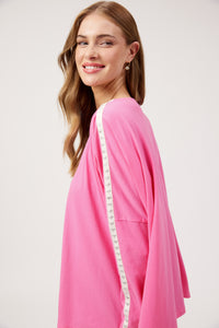 Elba Heart Long Sleeve T-Shirt - Pink