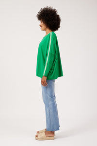 Elba Heart Long Sleeve Tshirt  - Green