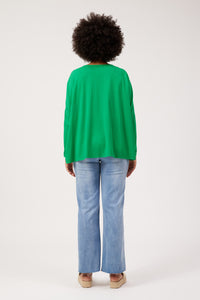 Elba Heart Long Sleeve Tshirt  - Green
