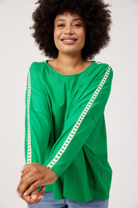 Elba Heart Long Sleeve Tshirt  - Green