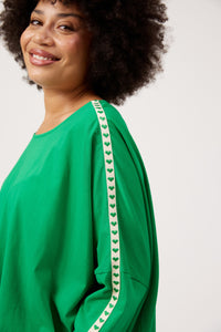 Elba Heart Long Sleeve Tshirt  - Green