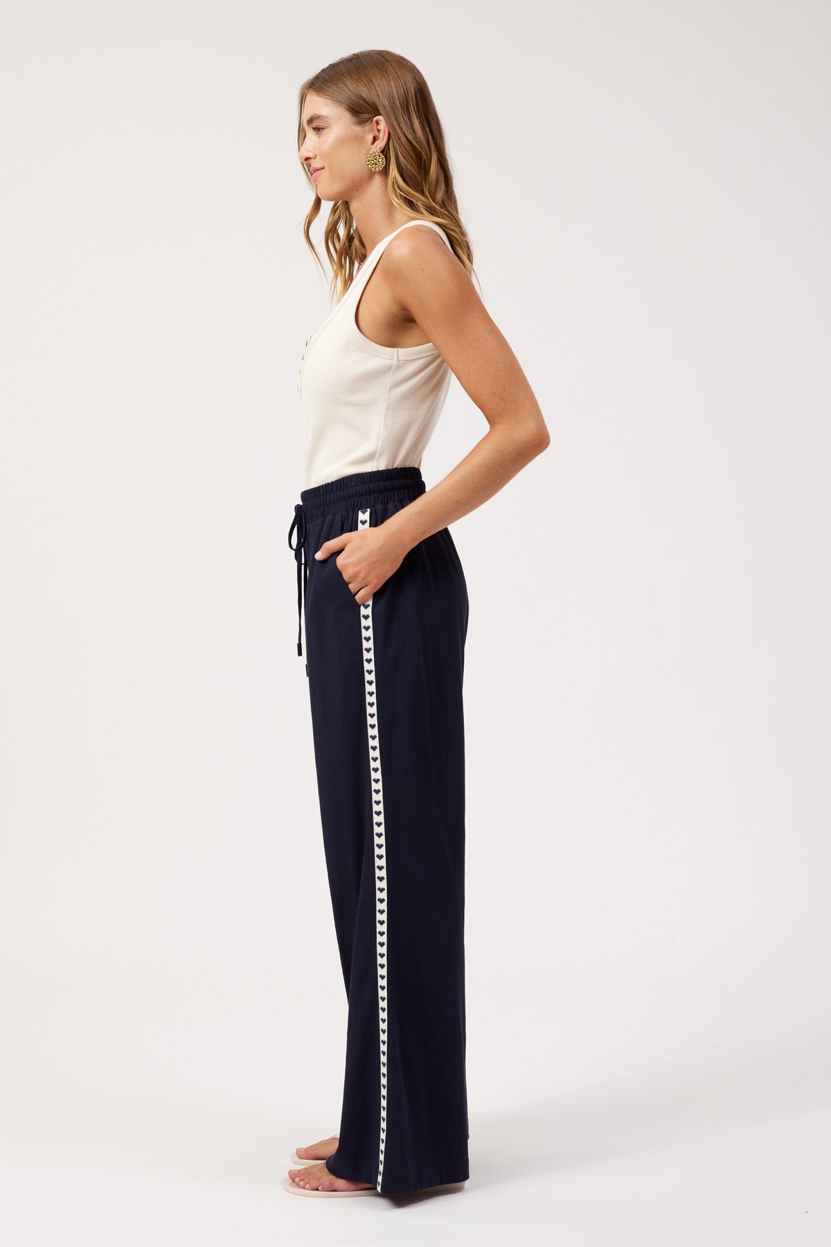 Elba Heart Pant - Navy