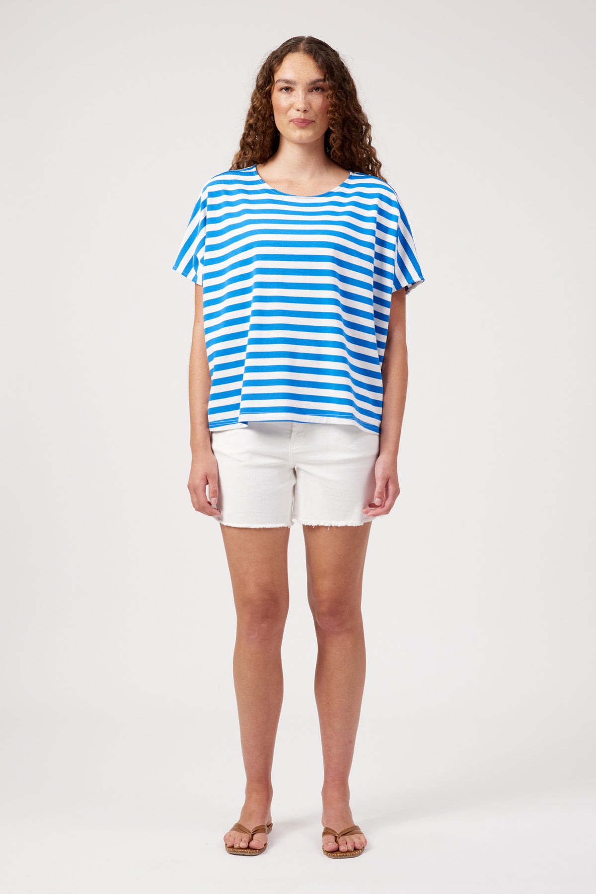 Kos Stripe T-Shirt - Blue