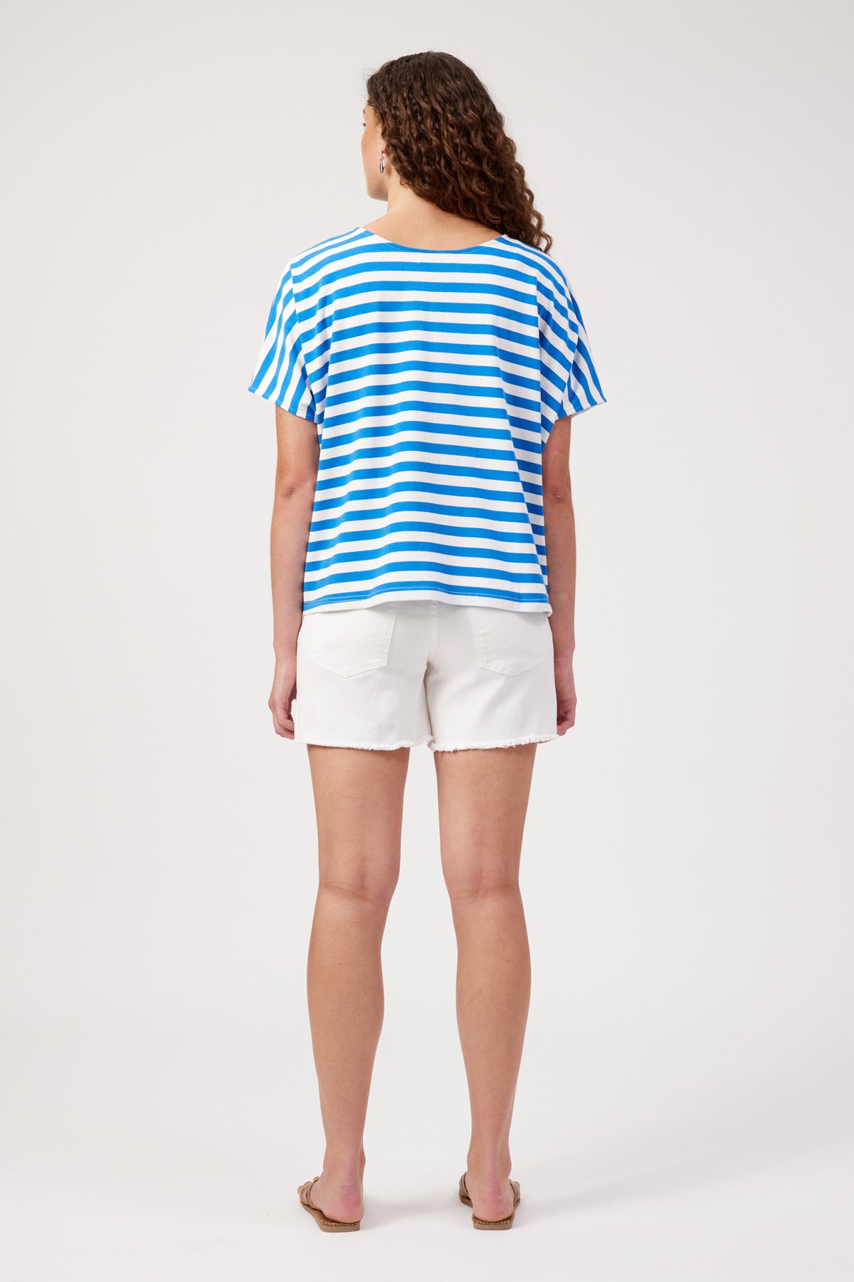 Kos Stripe T-Shirt - Blue