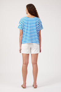 Kos Stripe T-Shirt - Blue