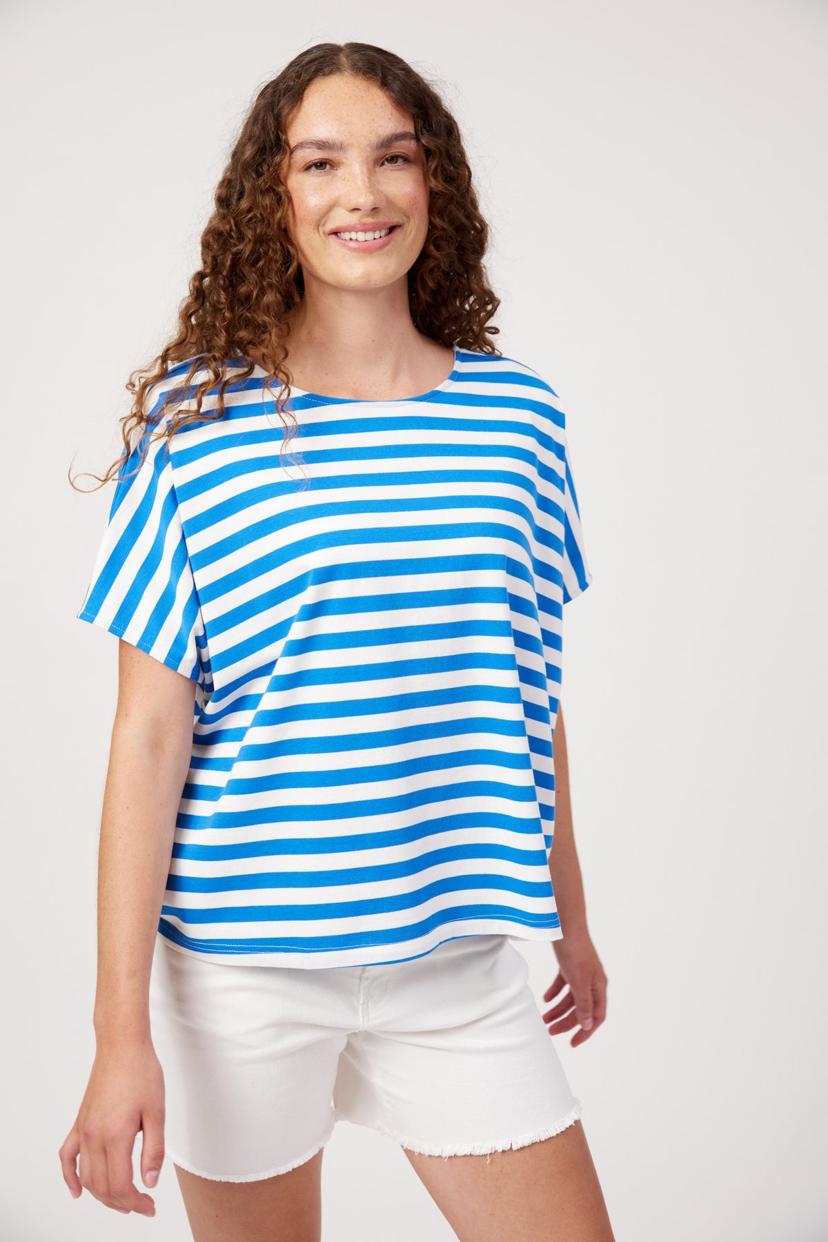 Kos Stripe T-Shirt - Blue