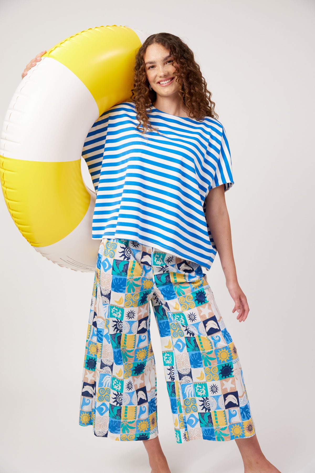 Kos Stripe T-Shirt - Blue