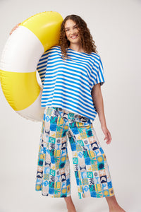 Kos Stripe T-Shirt - Blue