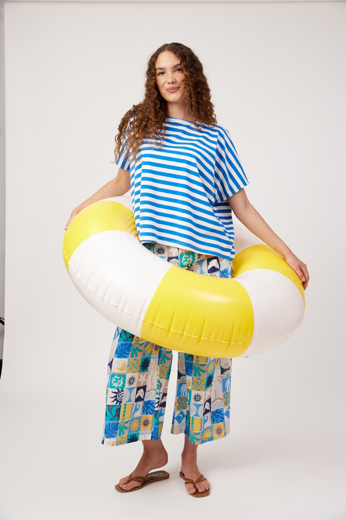 Kos Stripe T-Shirt - Blue