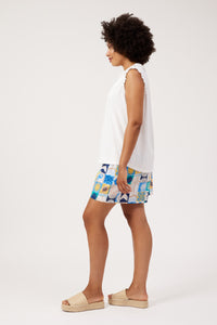 Athens Frill Tank - White