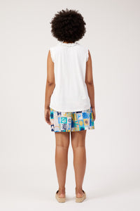 Athens Frill Tank - White