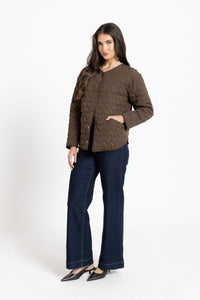 Montreal Quilted Jacket / Choc Heart
