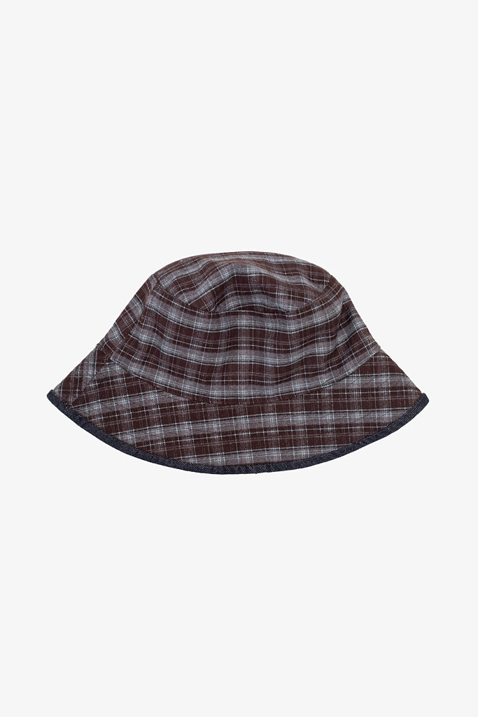 Flipside Bucket Hat / Denim & Plaid