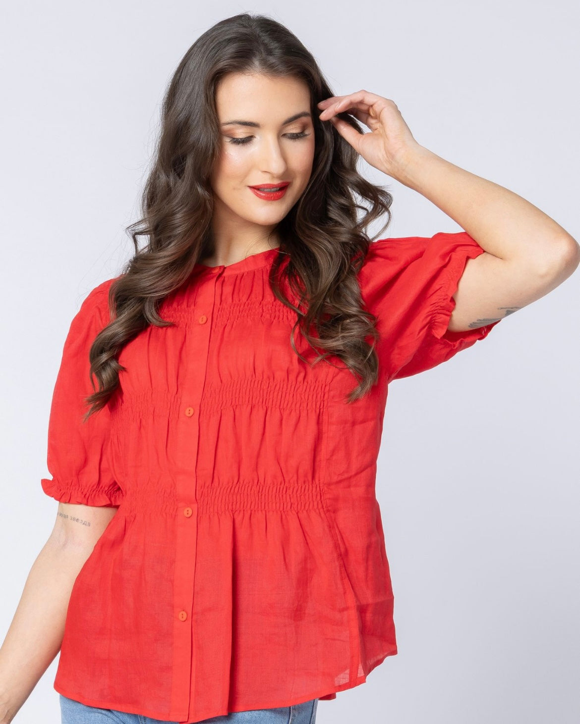 Bonita Top / Emerald Ramie