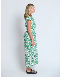 Marly  Dress / Spring Green Geo