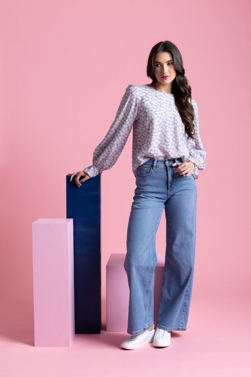 Patti Top / Sky Petal - Girl Next Door Fashion