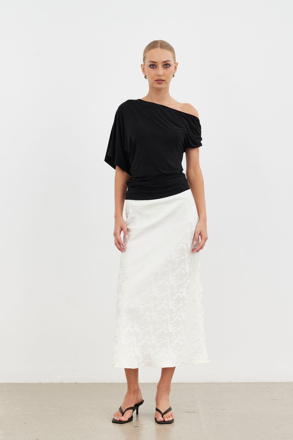 Gaia One-Shoulder Top - Black