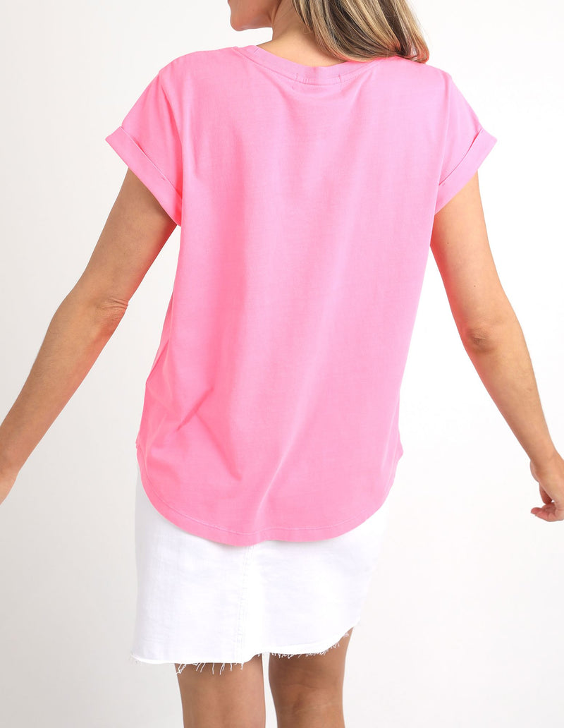 Signature Tee - Neon Rose