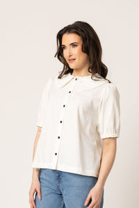 Whimsical Shirt / White Linen Blend