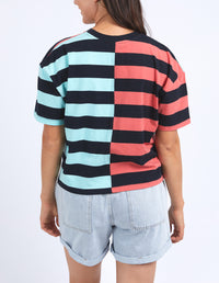 Shelter Splice Tee - Watermelon Crush / Tonic Blue