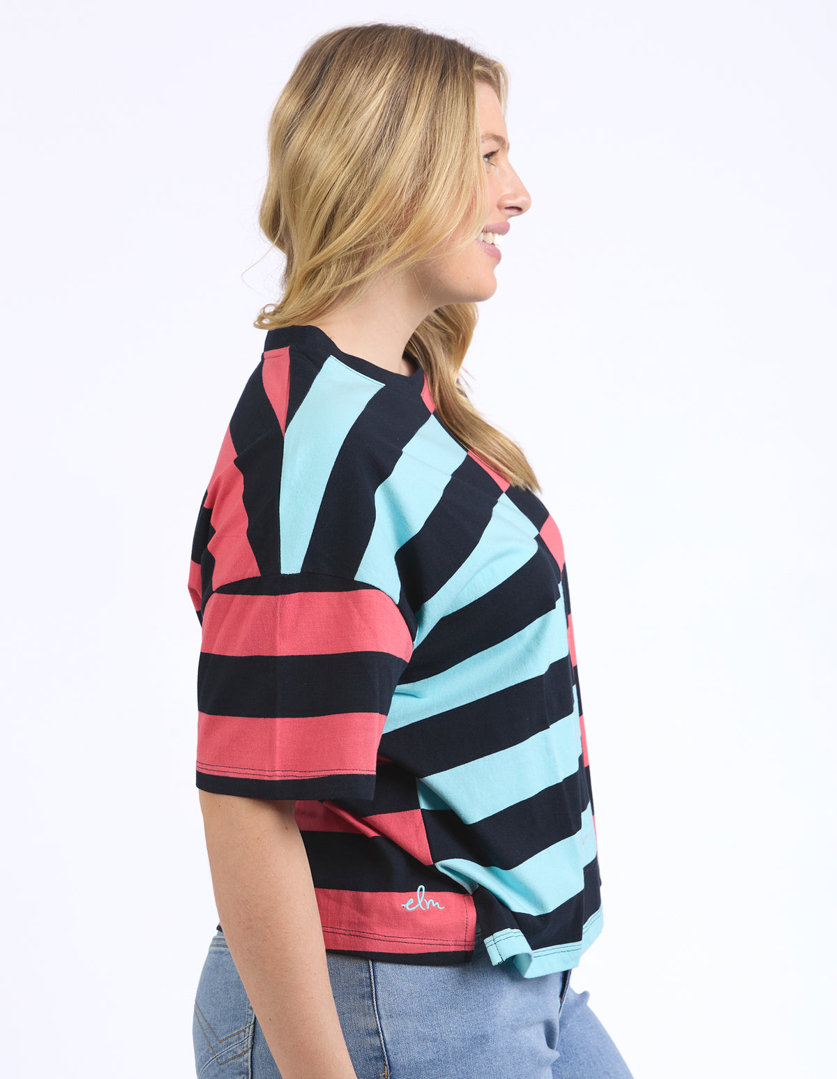 Shelter Splice Tee - Watermelon Crush / Tonic Blue