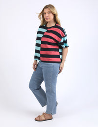 Shelter Splice Tee - Watermelon Crush / Tonic Blue