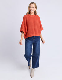 Luela Short Sleeve Knit - Orange