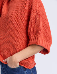 Luela Short Sleeve Knit - Orange