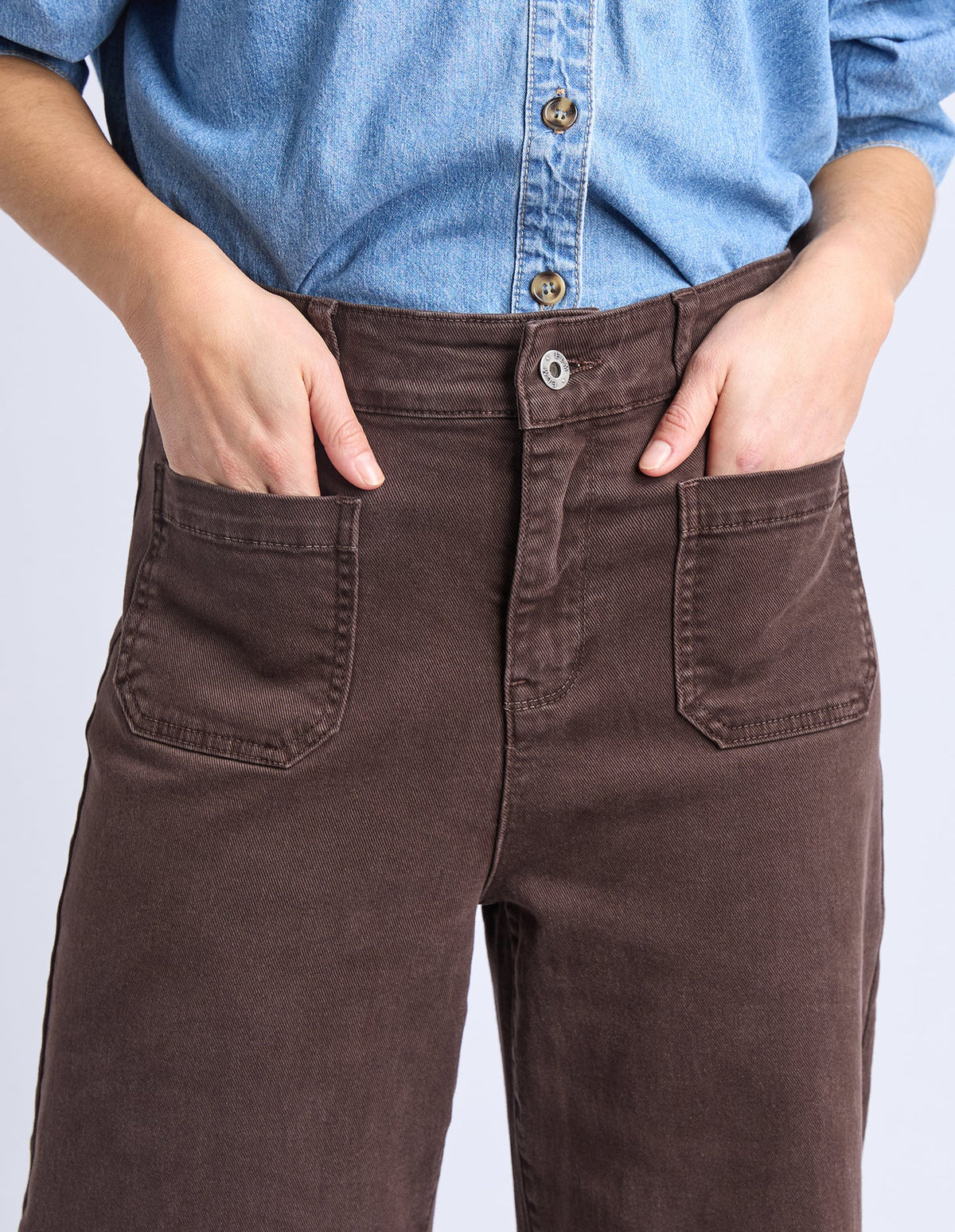 Delphi Front Pocket Jean - Chocolate