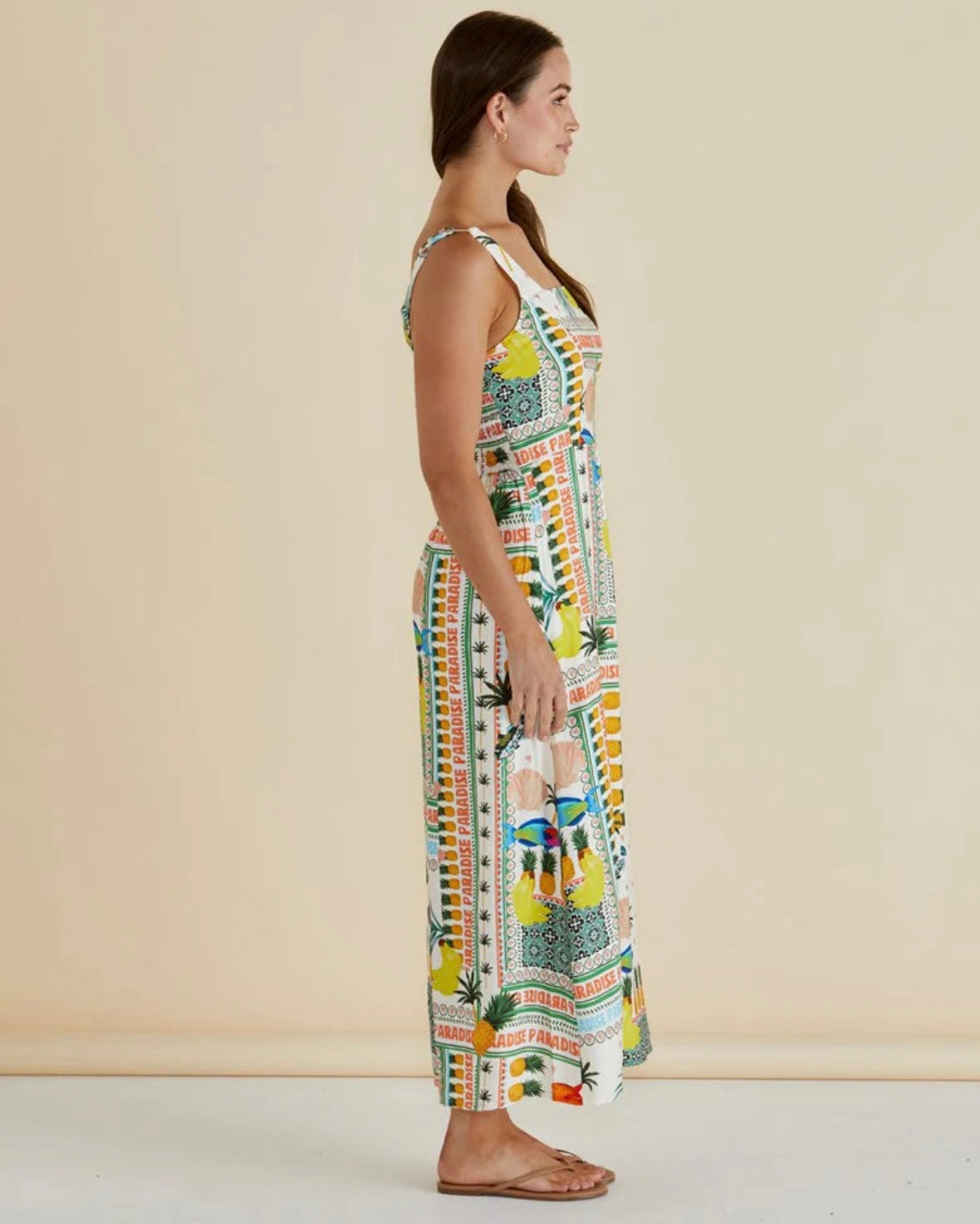 Tegan Midi Dress / Paradise Print